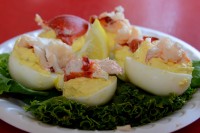 Lobster Dish Of The Day—Lobster Deviled Eggs At Abbott’s Lobster In The Rough In Noank