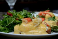 Lobster Dish Of The Day—Lobster Eggs Benedict At Olio Restaurant In Stamford